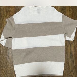 H&M Cream Ribbed Sweater